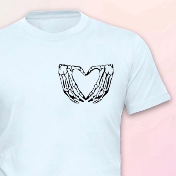 Skeleton Heart Tee, Unisex, Size Small-3XL - Picture 7 of 7
